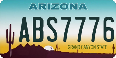 AZ license plate ABS7776
