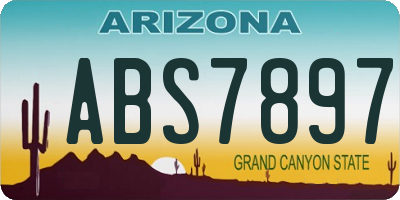AZ license plate ABS7897