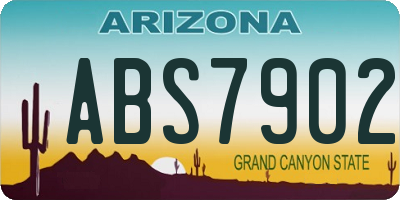 AZ license plate ABS7902