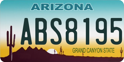 AZ license plate ABS8195