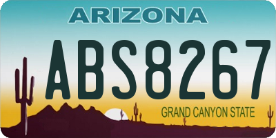 AZ license plate ABS8267