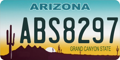 AZ license plate ABS8297