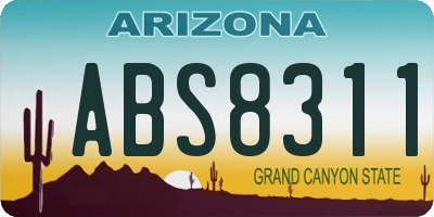 AZ license plate ABS8311