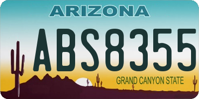 AZ license plate ABS8355