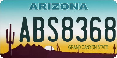 AZ license plate ABS8368