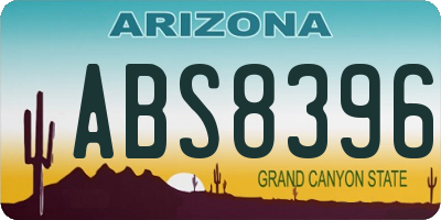 AZ license plate ABS8396