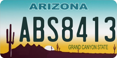 AZ license plate ABS8413