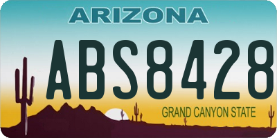 AZ license plate ABS8428