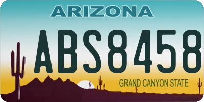 AZ license plate ABS8458