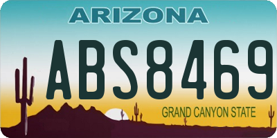 AZ license plate ABS8469