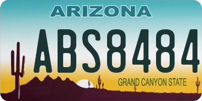 AZ license plate ABS8484