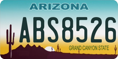 AZ license plate ABS8526