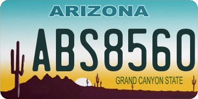AZ license plate ABS8560