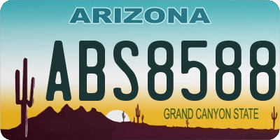 AZ license plate ABS8588