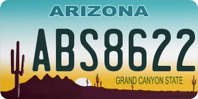 AZ license plate ABS8622