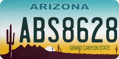 AZ license plate ABS8628
