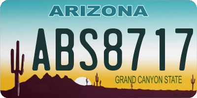 AZ license plate ABS8717