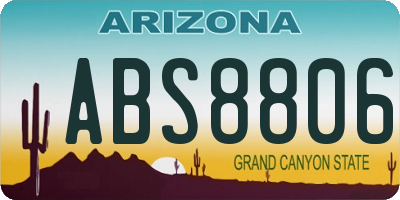AZ license plate ABS8806