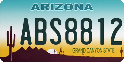 AZ license plate ABS8812