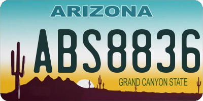 AZ license plate ABS8836
