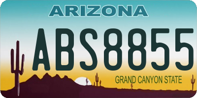 AZ license plate ABS8855
