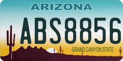 AZ license plate ABS8856