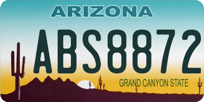 AZ license plate ABS8872