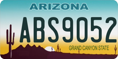 AZ license plate ABS9052