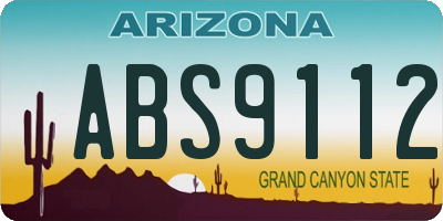 AZ license plate ABS9112