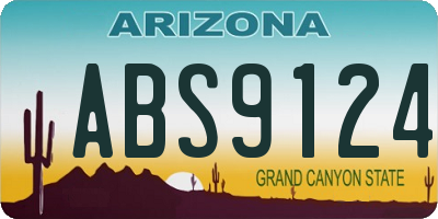 AZ license plate ABS9124
