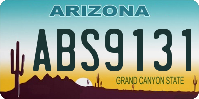 AZ license plate ABS9131