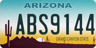 AZ license plate ABS9144