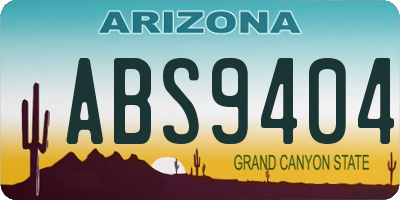 AZ license plate ABS9404