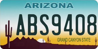 AZ license plate ABS9408