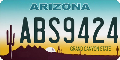 AZ license plate ABS9424