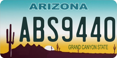 AZ license plate ABS9440