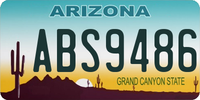 AZ license plate ABS9486