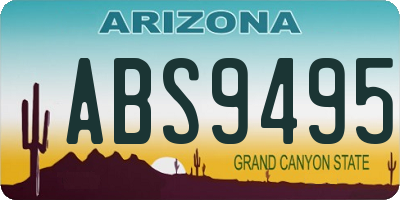 AZ license plate ABS9495