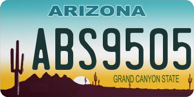 AZ license plate ABS9505