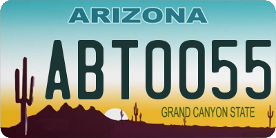 AZ license plate ABT0055
