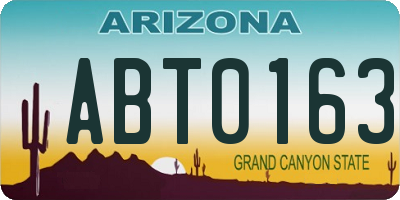 AZ license plate ABT0163