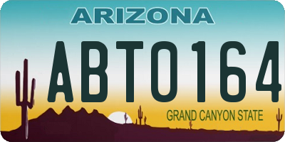 AZ license plate ABT0164