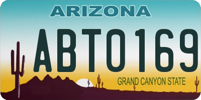 AZ license plate ABT0169
