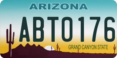AZ license plate ABT0176