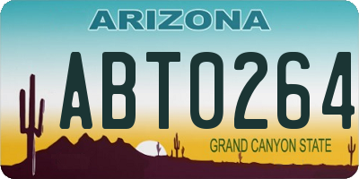 AZ license plate ABT0264