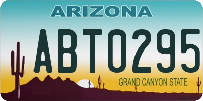 AZ license plate ABT0295