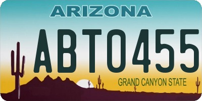 AZ license plate ABT0455