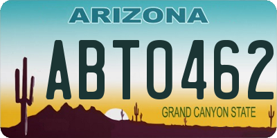 AZ license plate ABT0462
