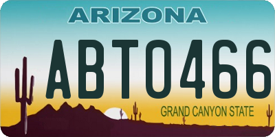 AZ license plate ABT0466