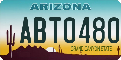 AZ license plate ABT0480